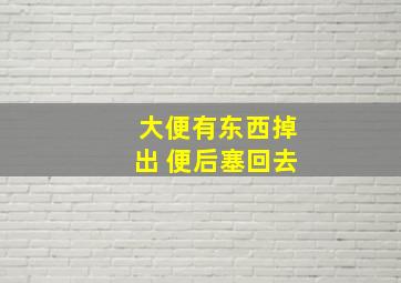 大便有东西掉出 便后塞回去